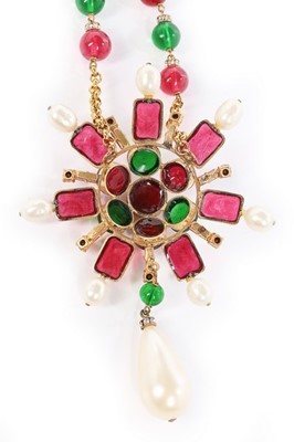 Lot 49 - A Chanel sautoir, probably Gripoix, 1993,...