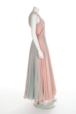 Lot 133 - A Germaine Lecomte couture pink and blue...