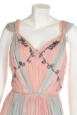 Lot 133 - A Germaine Lecomte couture pink and blue...