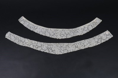 Lot 393 - A pair of Brussels bobbin lace engageants,...