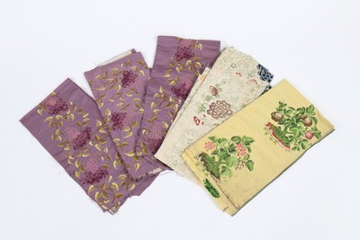 Lot 189 - An interesting group of embroideries, brocade...