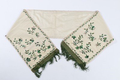 Lot 189 - An interesting group of embroideries, brocade...
