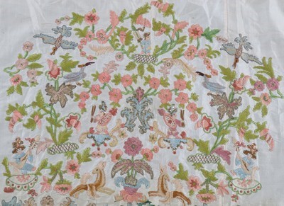 Lot 189 - An interesting group of embroideries, brocade...