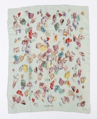 Lot 291 - An Hermès 'Mineraux' printed silk scarf, 1950s,...