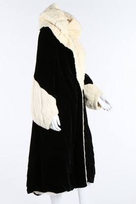 Lot 312 - A black velvet and ermine faced and lined...