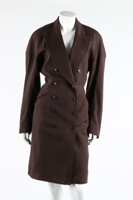 Lot 336 - An Azzedine Alaïa brown wool fitted coat and...