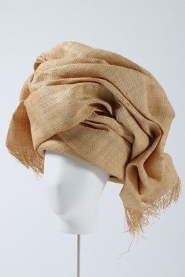 Lot 351 - A Philip Treacy woven raffia turban hat,...