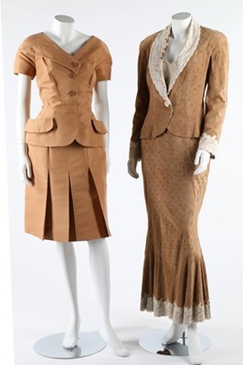 Lot 353 - A Dior punched beige suede ensemble, 2000s,...