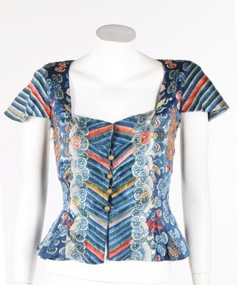 Lot 483 - A 1930s evening bodice made from a Chinese...