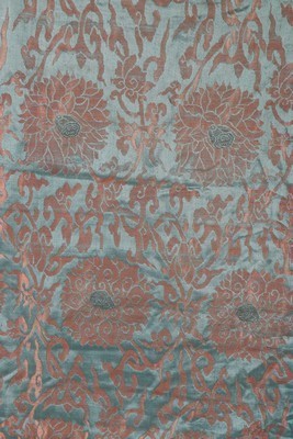Lot 493 - A panel of brocaded satin, Chinese, 18th...