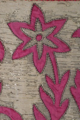 Lot 446 - A panel of crimson damask and cloth of gold...