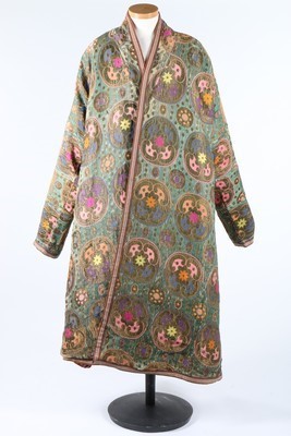 Lot 448 - A Russian brocaded satin man's chapan,...
