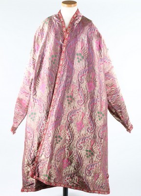 Lot 450 - A richly brocaded Russian man's chapan robe,...