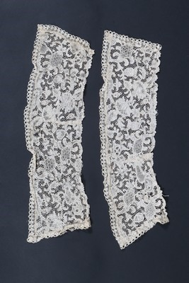 Lot 423 - Two panels of Point de France, circa 1700,...