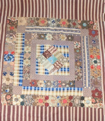 Lot 426 - A patchwork coverlet circa, 1840-50, mainly in...