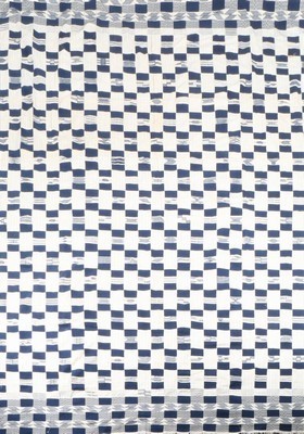 Lot 432 - Two Ewe men's cloths, Ghana, 20th century, one...