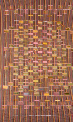 Lot 434 - Two Ewe men's cloths, Ghana, 20th century, one...