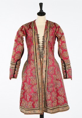 Lot 437 - A jacket of Persian brocaded satin, 19th...