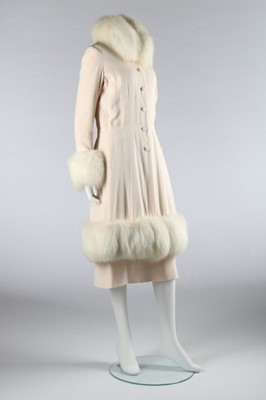 Lot 170 - A Cazaubon/Dudel for Chanel couture ivory silk...