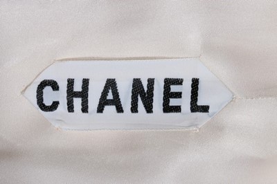 Lot 170 - A Cazaubon/Dudel for Chanel couture ivory silk...
