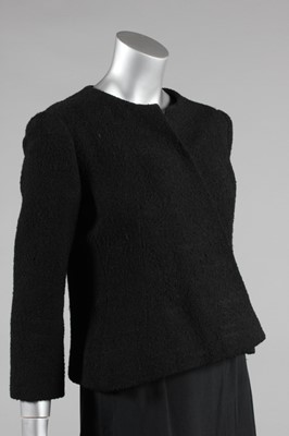 Lot 328 - A Balenciaga couture black tweed jacket, circa...