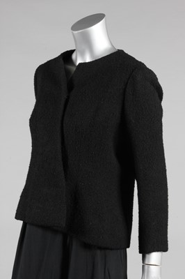 Lot 328 - A Balenciaga couture black tweed jacket, circa...